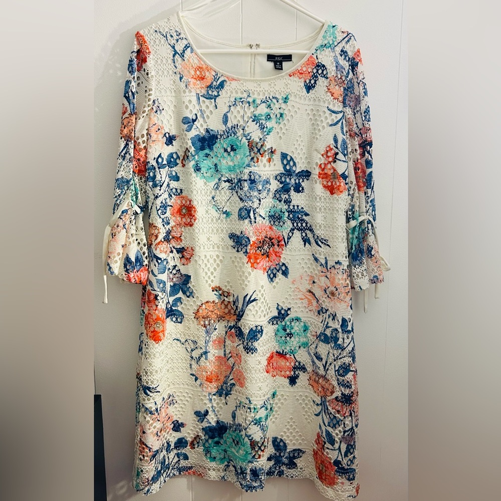R&K lace colorful midi dress